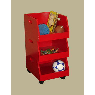 RiverRidge Home Products 3 Pieces Stacking Bins on Wheels in Red at Sears.com