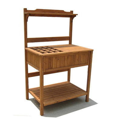 Atlantic Outdoor Wood Potting Bench with Recessed Storage at Sears.com
