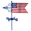 Cottage Weathervane Americana Flag Mount: Garden Pole