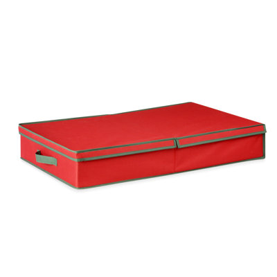 Honey Can Do Large Adjustable Ornament Storage in Red and Pine Green at Sears.com
