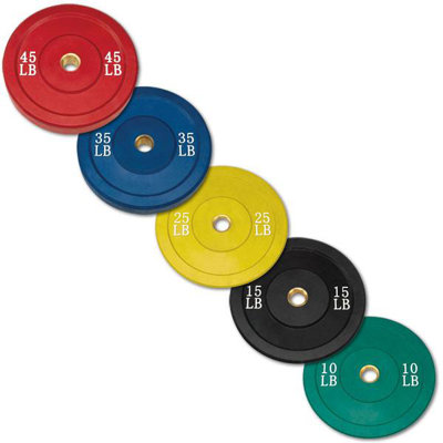 Body Solid 260 lbs Olympic Rubber Bumper Plate Set in Colored at Sears.com