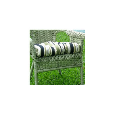 Outdoor Patio Bistro Cushions Set - Fabric: Black Green Floral
