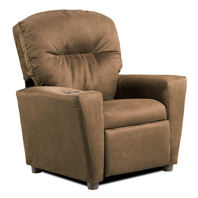KidzWorld Chocolate "Suede" Children's Recliner with Cupholder at Sears.com