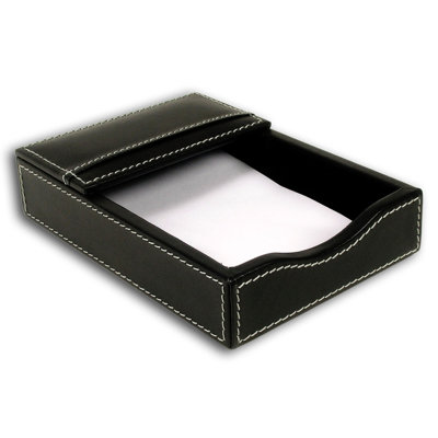 Dacasso 3200 Series Leather 4 x 6 Memo Holder in Rustic Black at Sears.com