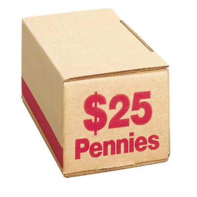 PM COMPANY Corrugated Cardboard Coin Storage w/Denomination Printed On Side, Red - Denomination: Nickel at Sears.com