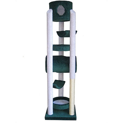 The Virgie Cat Tower - Parts Color: Tan, Poles Color: Brown