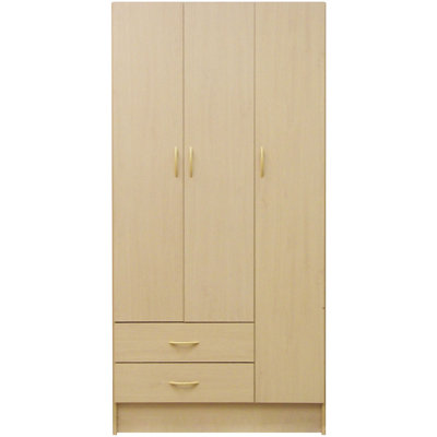 Home Source Wardrobe with Three Doors in Maple at Sears.com