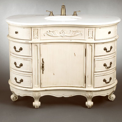 AA Importing 48" Vanity in Distressed Antique White at Sears.com