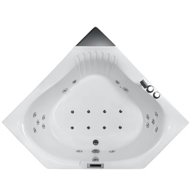 Ariel Bath 59" x 59" x 31" Corner Whirlpool Bath Tub with Waterfall Faucet at Sears.com