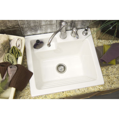 CorStone Advantage Westerly Self Rimming Laundry Sink - Finish: Innocent Blush Microban, Faucet Drillings: Single Hole at Sears.com