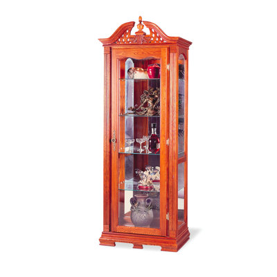 Wildon Home Anacortes 81" Curio Cabinet in Solid Oak at Sears.com