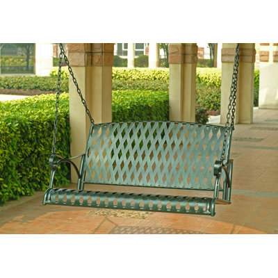 International Caravan Diamond Lattice Iron Outdoor Porch Swing at Sears.com