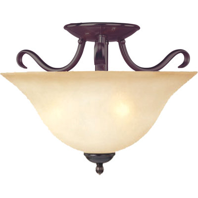Maxim Lighting Basix 2 Light Semi Flush Mount - Finish / Shade Color: Wilshire/Oil Rubbed Bronze at Sears.com