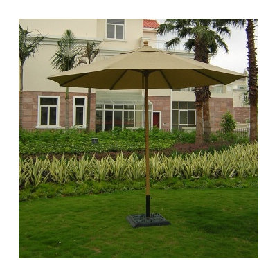 Royal Teak 11' Auto Lock Market Umbrella with Natural Cover