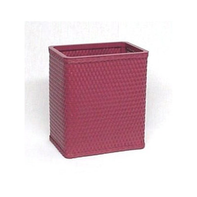 Redmon Chelsea Decorator Color Square Wicker Wastebasket - Color: Raspberry at Sears.com