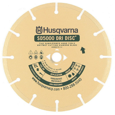 Husqvarna SD5000 Super Premium Small Diameter Diamond Blades - Size: 4" x 0.08" at Sears.com