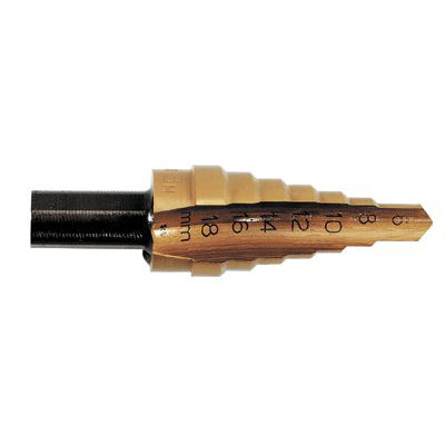 Irwin Unibit Metric Titanium Nitride Coated Step Drills - unibit-3mt 6mm to ...