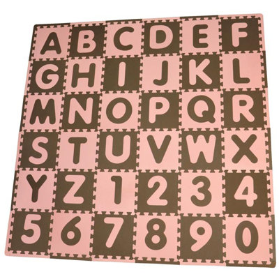Sleeping Partners Puzzle Pieces Playmat Set in Pink / Brown at Sears.com