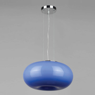 Eurofase Pop Three Light Convertible Pendant in Chrome - Shade: Blue at Sears.com