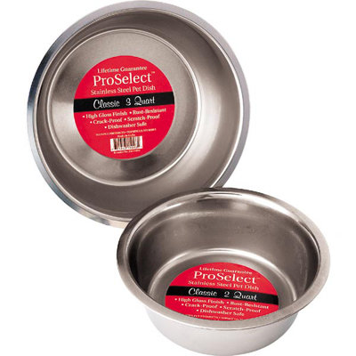 Classic Stainless Steel Dog Bowl  Size: 5 Quart (10.5  W)
