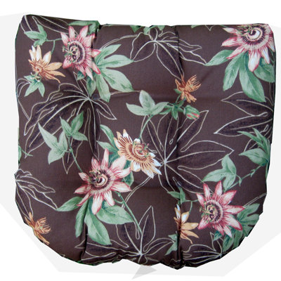 Wicker Outdoor Chair Cushions - Set Of 4 - Fabric: Monserat Sangria