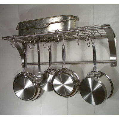Rainsford & Gale Epicure Stainless Steel Wall Pot Rack Set at Sears.com