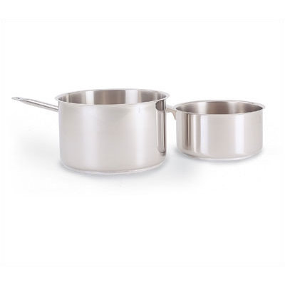 Paderno World Cuisine Stainless Steel / Aluminum Saucepan - Size: 8-qt.