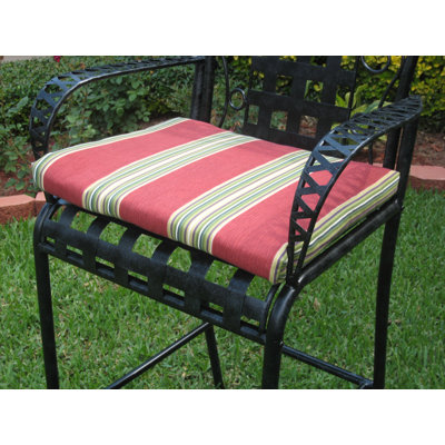 Outdoor Bistro Cushions Set - Fabric: Monserat Sangria