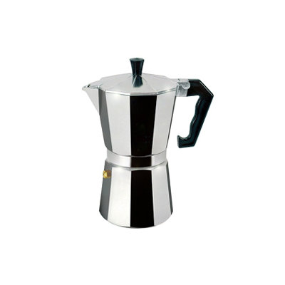 1 Cup Espresso Stovetop Coffeemaker In Polished Aluminum And