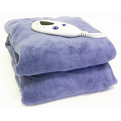 Biddeford Blankets Fleece Heated Throw with Digital Controller - Color: Denim at Sears.com