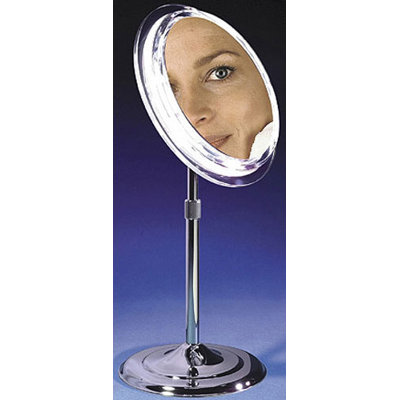 Zadro Makeup Mirror with Pedestal in Chrome - Magnification: 7X at Sears.com