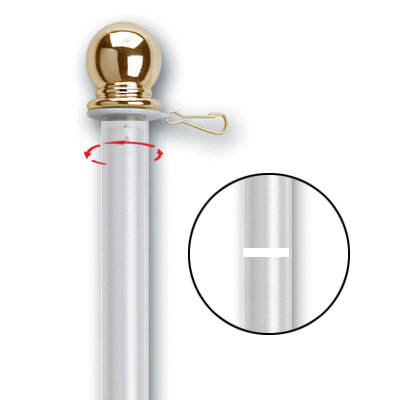 Valley Forge Flag 2 Piece Aluminum Spinning Flag Pole - Size/Color: 60" / White at Sears.com