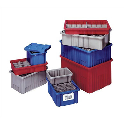 Quantum Dividable Grid Storage Containers (3 1/2" H x 8 1/4" W x 10 7/8" D) - Color: Gray (Set of 20) at Sears.com
