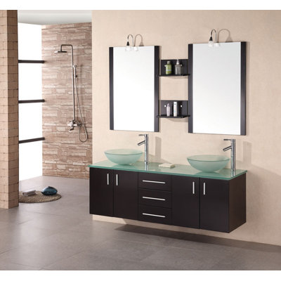 Design Element Modena 60" Double Sink Vanity Set in Espresso at Sears.com