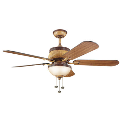 Kichler 52'' Novella Ceiling Fan in Antique Leather