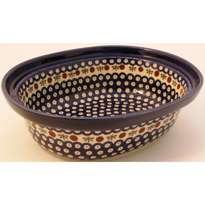 Polish Pottery 3 Qt Casserole - Pattern 41A