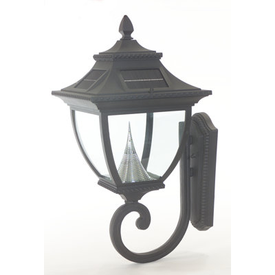 GamaSonic Pagoda Solar Wall Lantern in Black at Sears.com