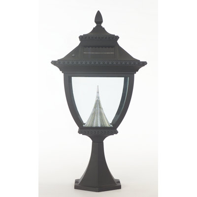 GamaSonic Pagoda Solar Post Lantern Head in Black at Sears.com