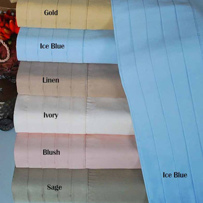 Simple Luxury 400 Thread Count Supima Cotton Solid Shutter Pleat Sheet Set - Size: King, Color: Gold at Sears.com