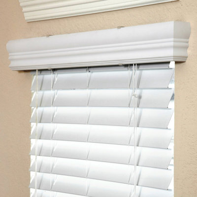 Fauxwood Impressions 2" Faux Wood Blind in White - 60" L - Size: 23.25" W x 60" L at Sears.com