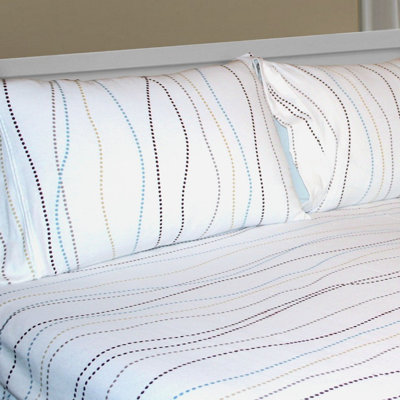 Tribeca Living Dot Printed Extra Deep Pocket Flannel Sheet Set - Size: California King at Sears.com