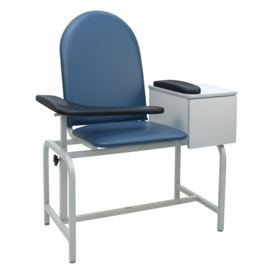 Winco Manufacturing Padded Blood Drawing Chair with Drawer - Color: Moss Green, Style: Pivot Arm, TB133, IV Pole Right Rear the Chair at Sears.com