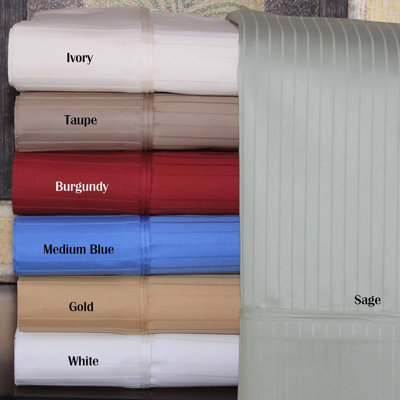 Simple Luxury 1000 Thread Count Egyptian Cotton Stripe Duvet Cover Set - Size: Full / Queen, Color: Gold at Sears.com
