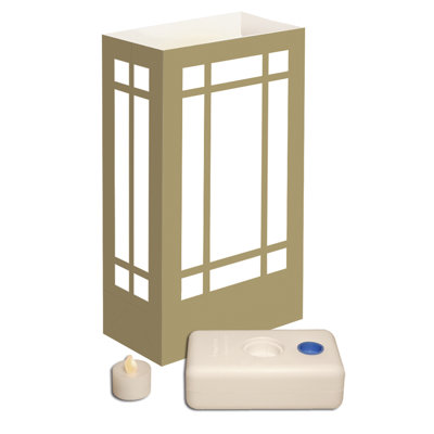 Luminarias 12 Count Battery Operated Luminary Kit with Gold Lantern Design at Sears.com