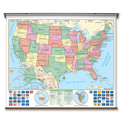 Universal Map Essential Wall Map - United States - Options: Rails at Sears.com