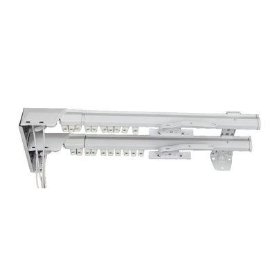 Rod Desyne White Traverse Heavy Duty Double  Rod One Way Cord Left - Size: 30" - 48" at Sears.com