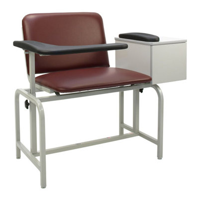 Winco Manufacturing Extra Large Blood Drawing Chair with Drawer - Color: Moss Green, Style: Dual Pivot Arms, TB133, IV Pole Right Rear at Sears.com