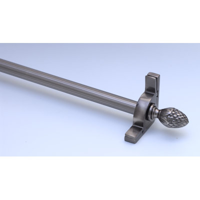 Zoroufy 72" Dynasty Fluted Tubular Stair Rod Set with Smooth Brackets Pineapple Finials - Finish: Antique Brass at Sears.com