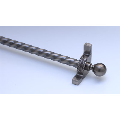 Zoroufy 72" Dynasty Roped Tubular Stair Rod Set with Decorative Brackets Ball Finials - Finish: Brushed Brass at Sears.com