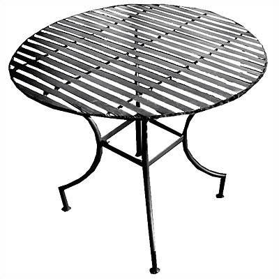 Pangaea Folding Pangaea Easy to Assemble Iron Round Dining Table - Finish: Black at Sears.com